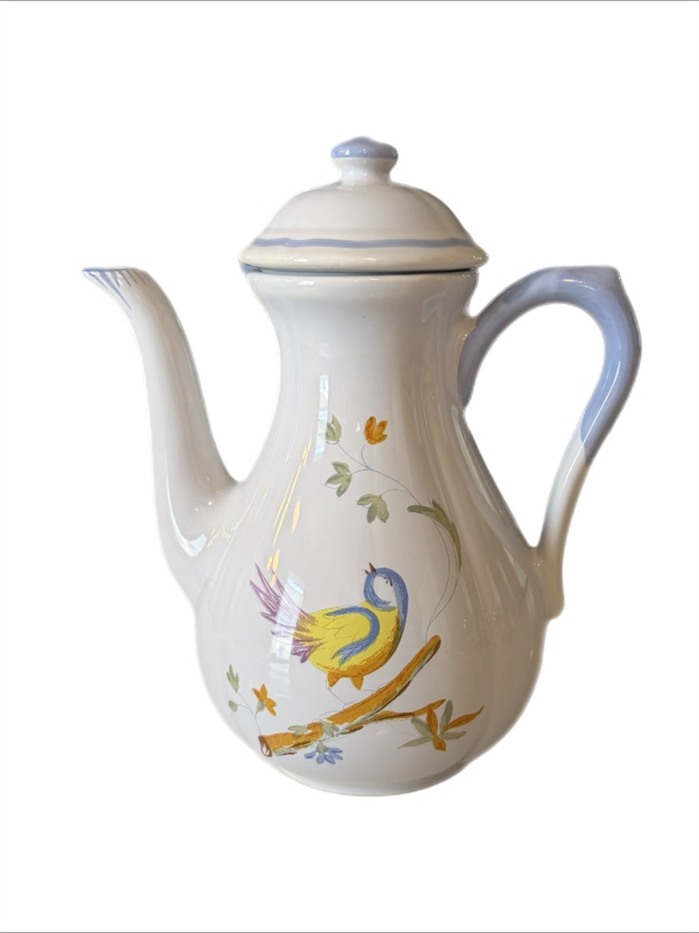 Vintage Longchamp France Perouges Tall Coffee Pot / Teapot with Lid